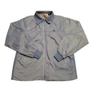 Vintage IZOD Lacoste Windbreaker Jacket Women's Medium M Light Blue 80s Retro